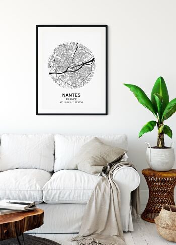 Affiche Carte de la ville de Nantes 4