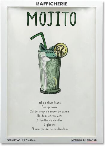 Affiche Cocktail Mojito 2