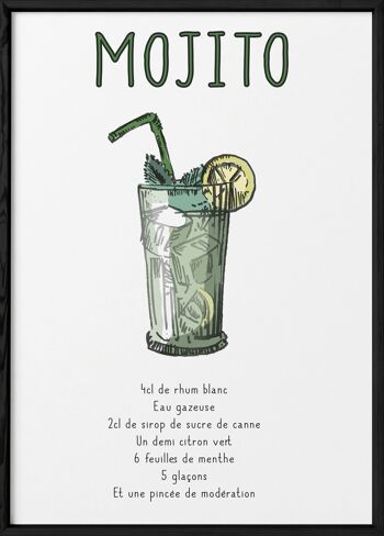 Affiche Cocktail Mojito 3