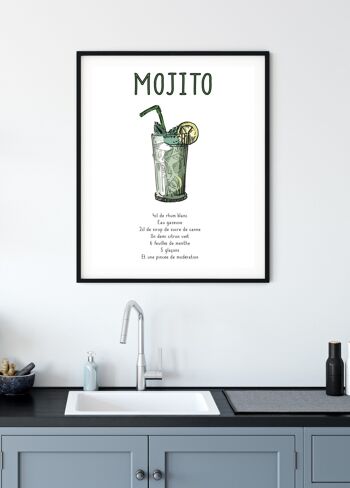 Affiche Cocktail Mojito 4