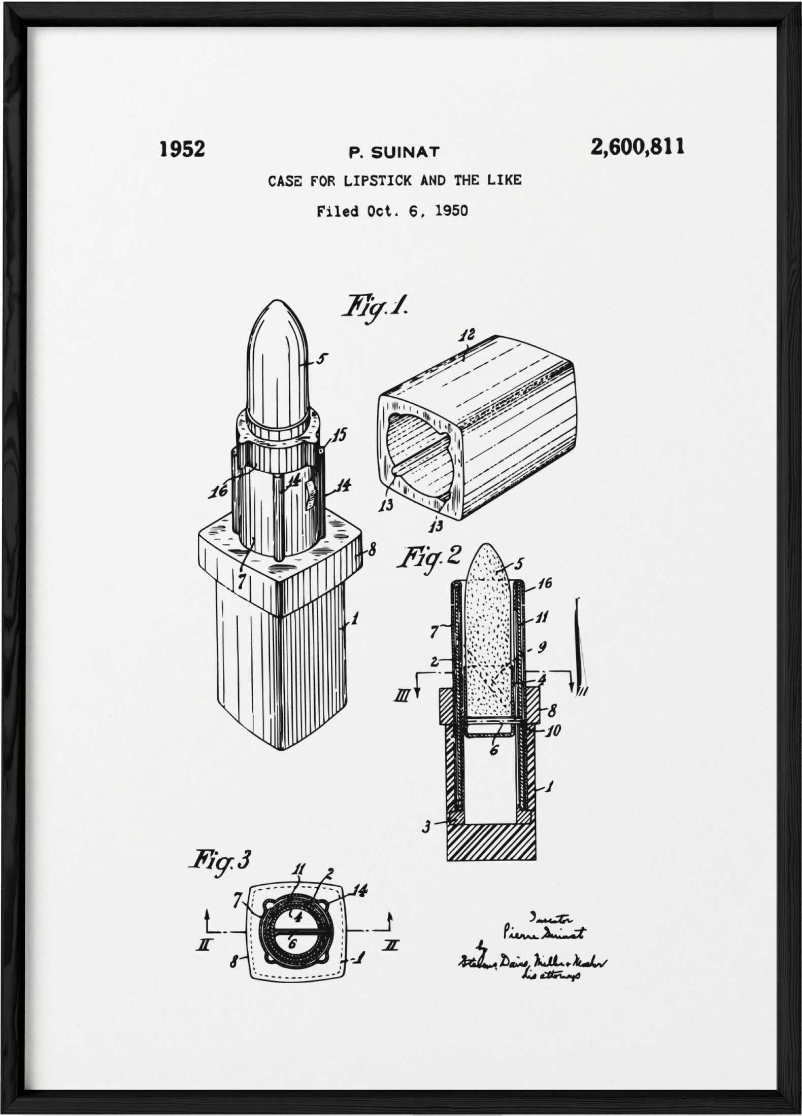 Manifesto del brevetto del rossetto