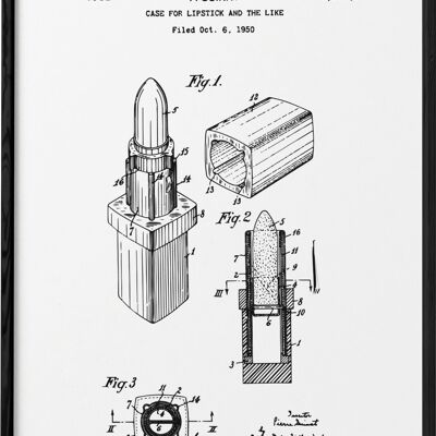 Lipstick patent poster