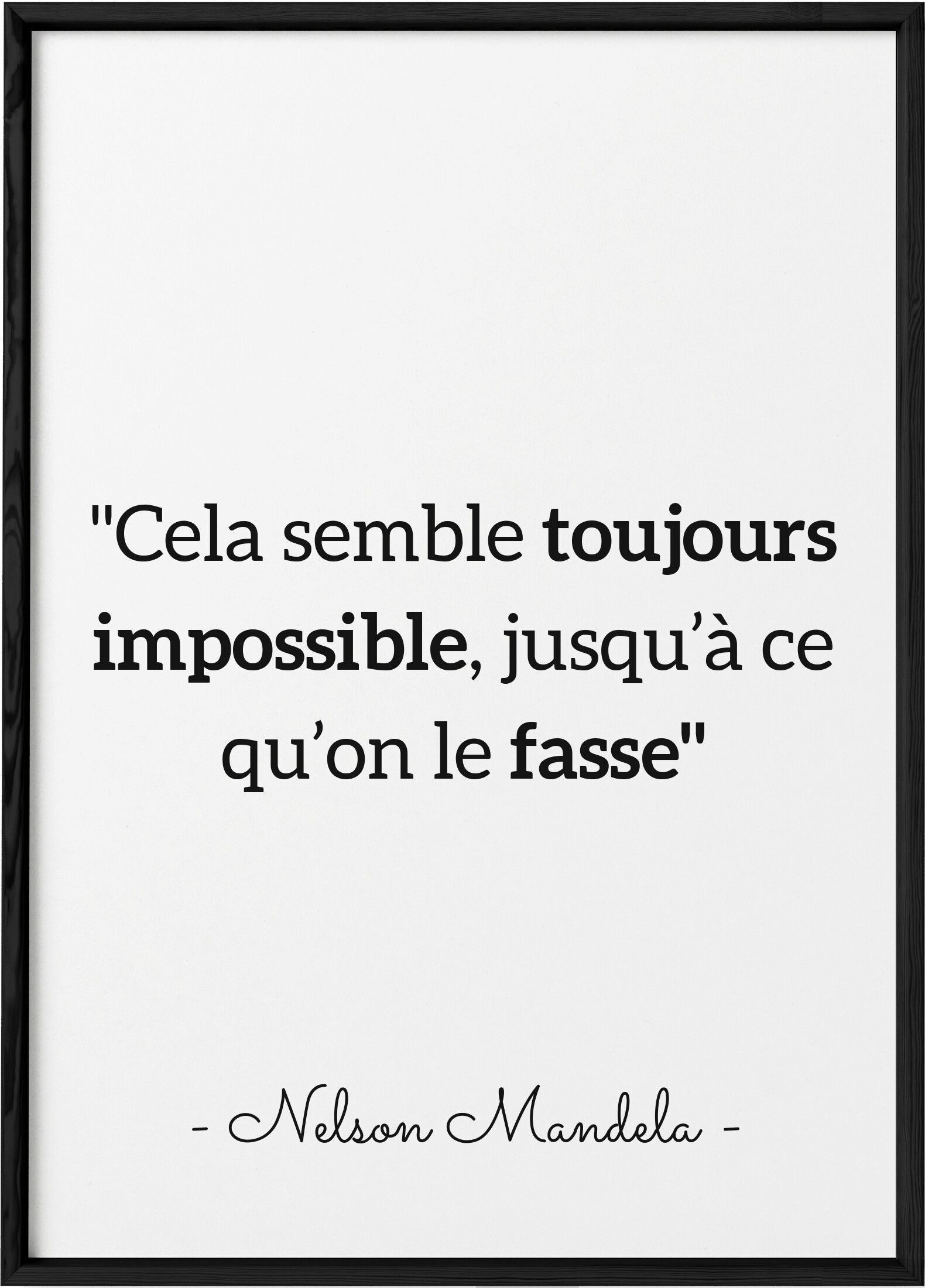 Mandela-Plakat "Es scheint immer..."