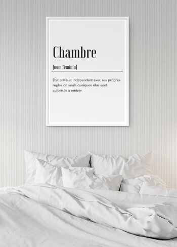 Affiche Définition Chambre 4