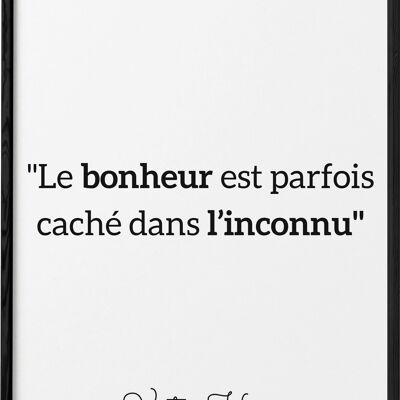 Affiche Victor Hugo "Le bonheur..."