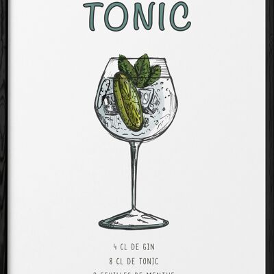 Cóctel Gin Tonic Póster
