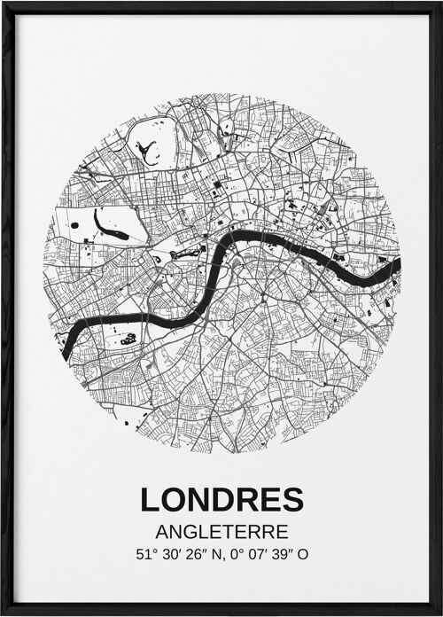 Affiche Carte Londres
