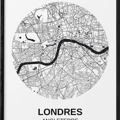 Poster della mappa di Londra