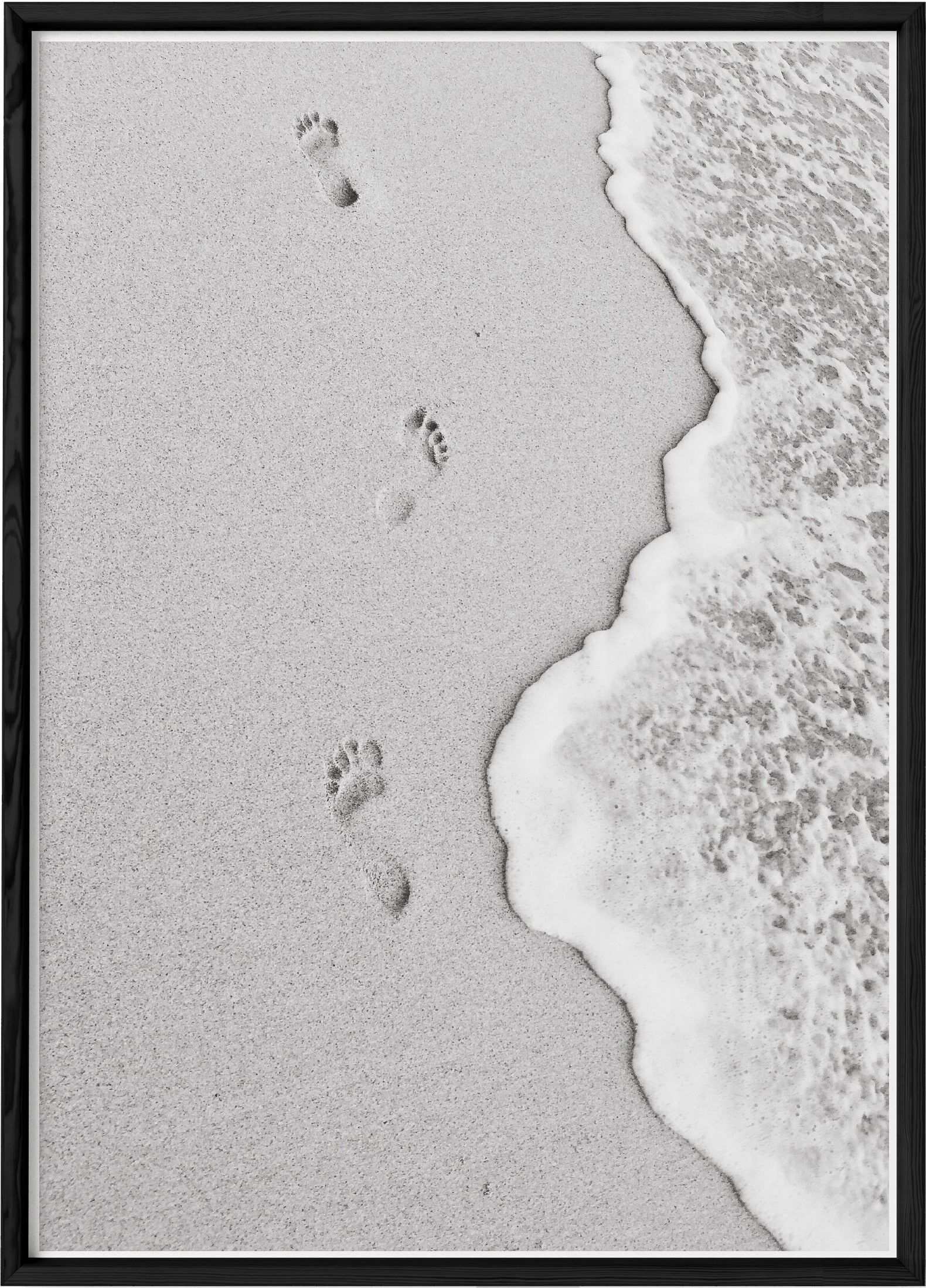 Affiche Nature Plage noir et blanc