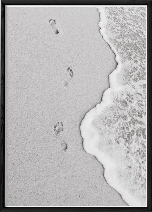 Affiche Nature Plage noir et blanc