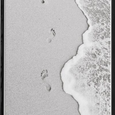 Affiche Nature Plage noir et blanc