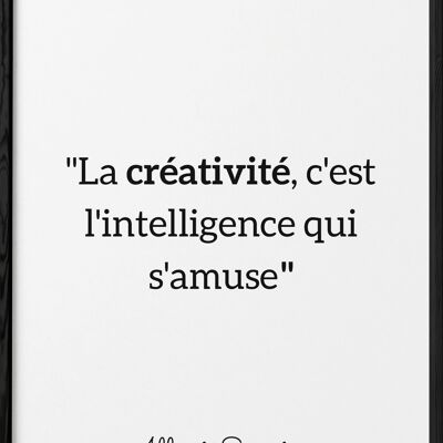 Affiche Einstein "La créativité..."