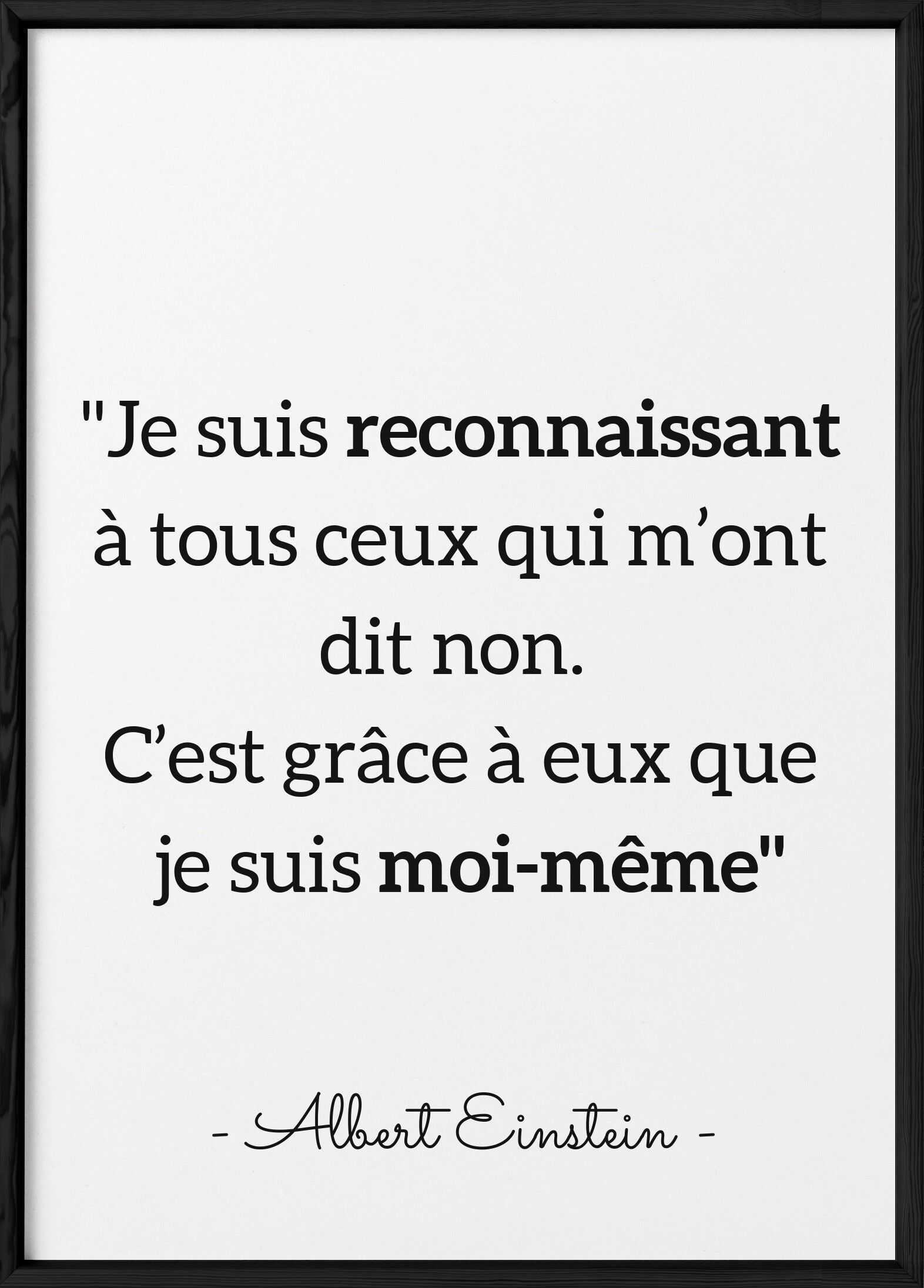 Póster de Einstein "Estoy agradecido con todos..."