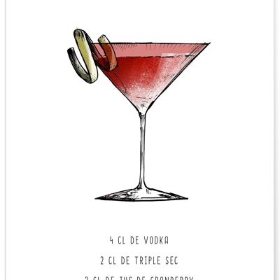 Affiche Cocktail Cosmopolitan