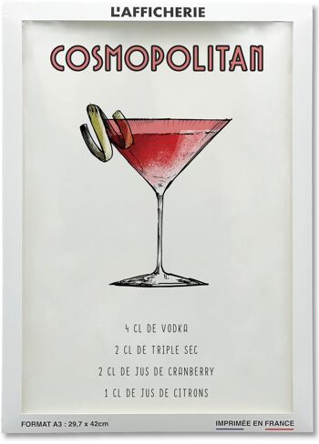 Affiche Cocktail Cosmopolitan 2
