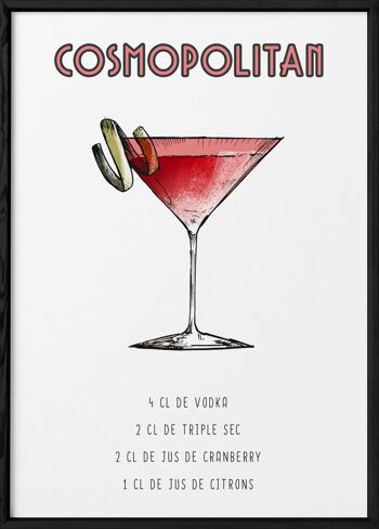 Affiche Cocktail Cosmopolitan 3