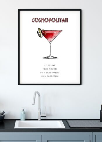 Affiche Cocktail Cosmopolitan 4