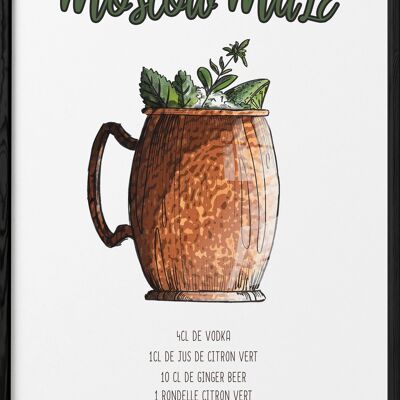 Affiche Cocktail Moscow Mule