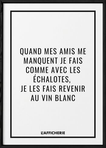 Affiche : Quand mes amis me manquent - humour 3
