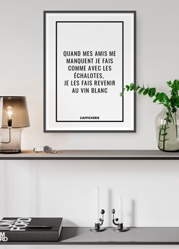 Affiche : Quand mes amis me manquent - humour 4