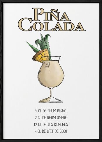 Affiche Cocktail Piña colada