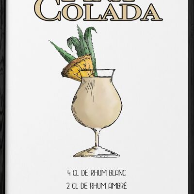 Affiche Cocktail Piña colada
