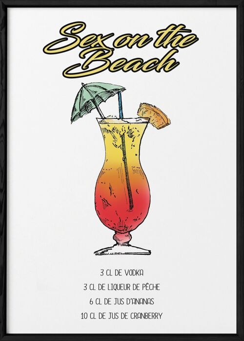 Affiche Cocktail Sex on the beach