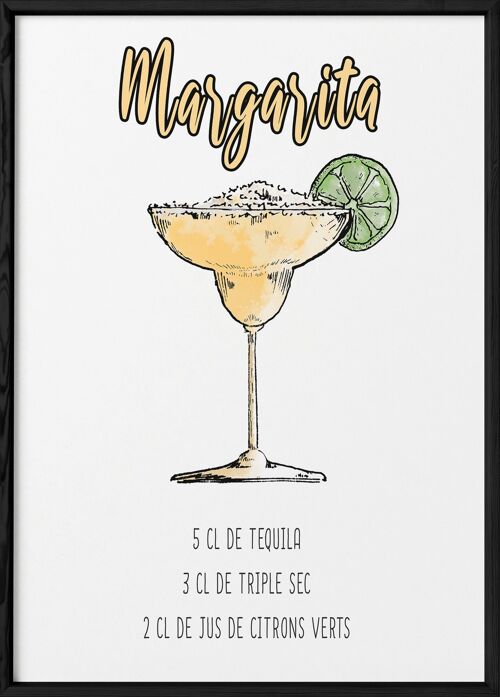 Affiche Cocktail Margarita