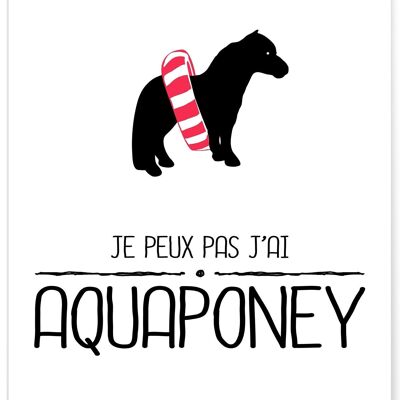 Poster Ich kann nicht, ich habe Aquapony - Humor