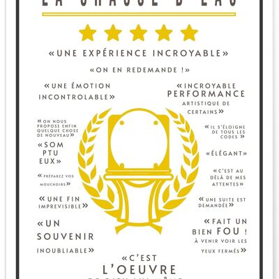 Affiche Toilettes : La Chasse d'Eau - humour