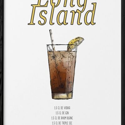 Poster del cocktail di Long Island