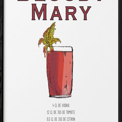 Poster del cocktail di Bloody Mary
