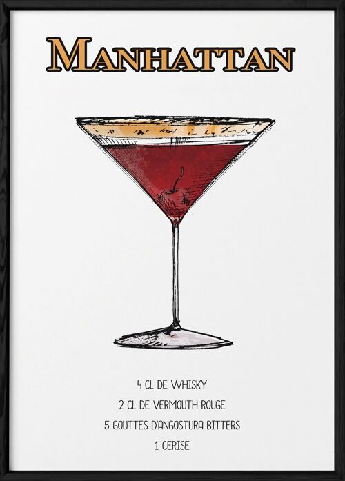 Affiche Cocktail Manhattan