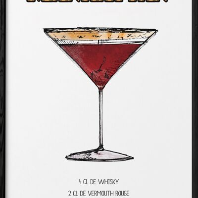Manhattan cocktail poster
