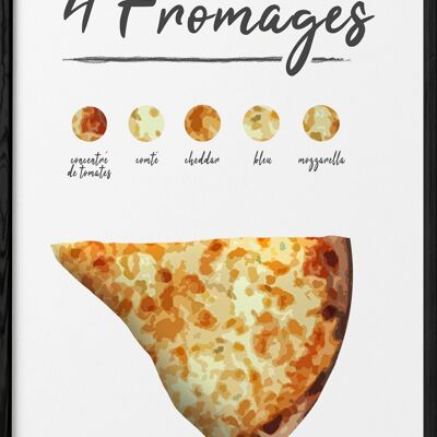 Poster Pizza 4 Formaggi