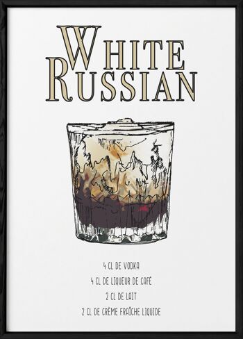 Affiche Cocktail White Russian