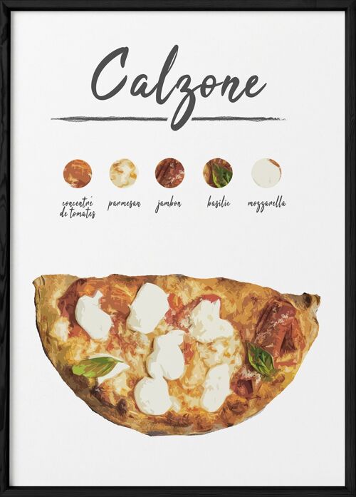 Affiche Pizza Calzone