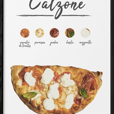 Affiche Pizza Calzone