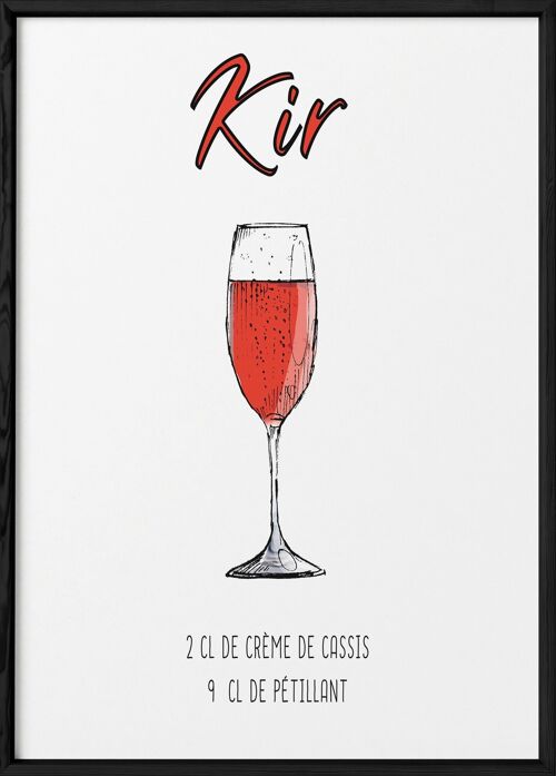 Affiche Cocktail Kir