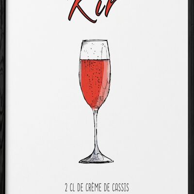 Kir cocktail poster