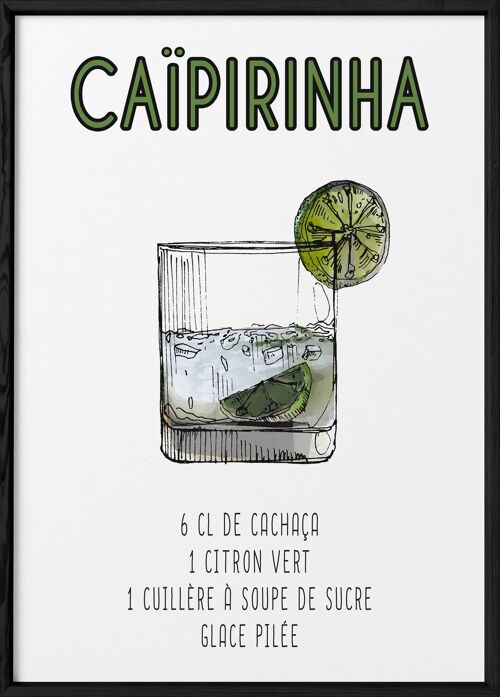 Affiche Cocktail Caïpirinha