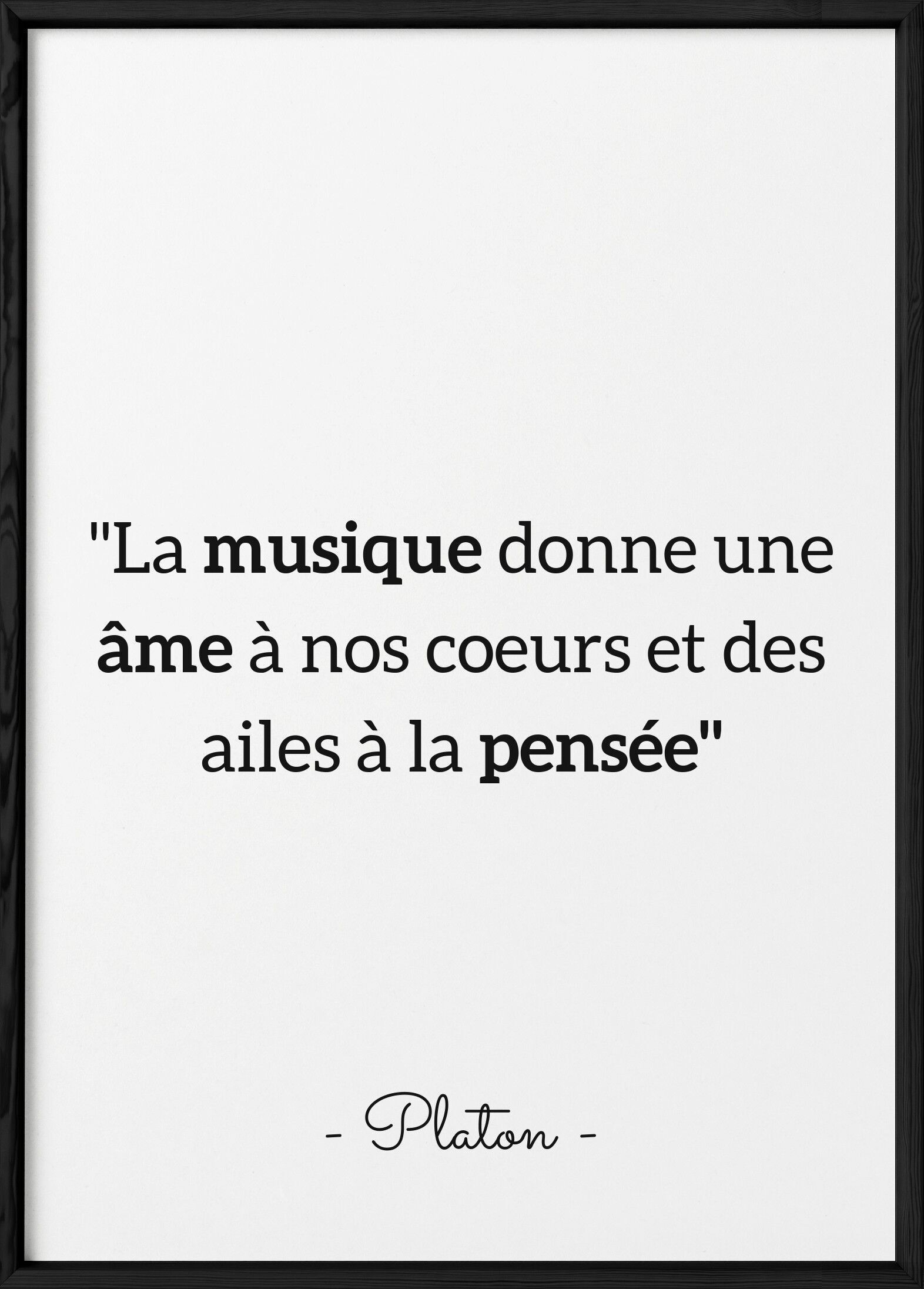 Poster Platone: "La musica dona un'anima"