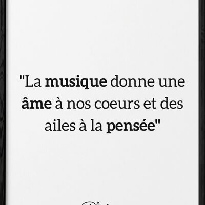 Affiche Platon : "La musique donne une âme"