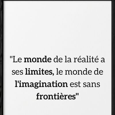 Affiche Rousseau : "Le monde de la réalité a ses limites"