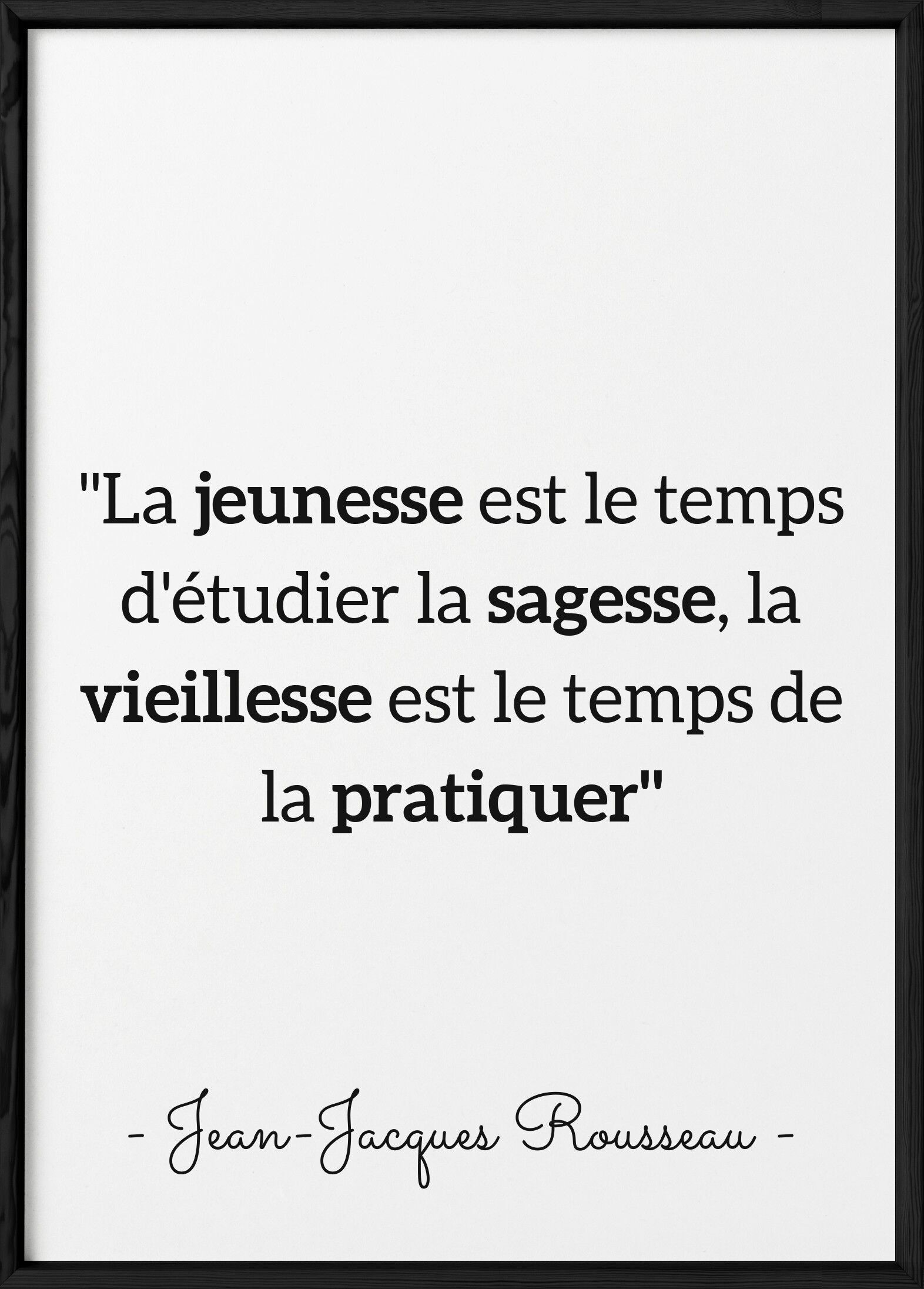 Cartel Rousseau: "La juventud es el momento de estudiar"