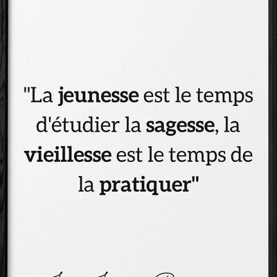 Poster Rousseau: „Die Jugend ist die Zeit des Lernens“