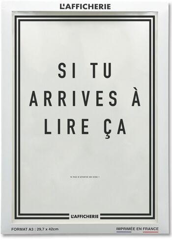 Affiche "si tu arrives" - humour 2