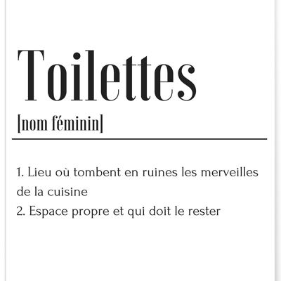 Poster per la definizione dei servizi igienici