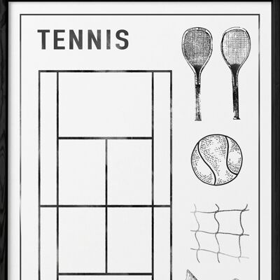 Affiche Terrain de tennis
