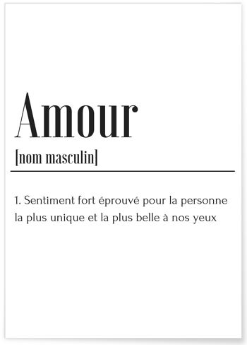 Affiche Définition Amour 1